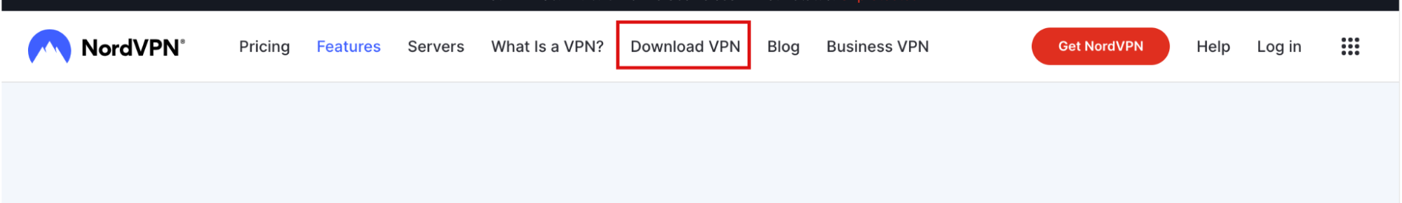 NordVPN alkalmazás letöltési lap