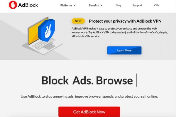 AdBlock kezdőlap