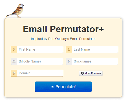 E-mail Permutator