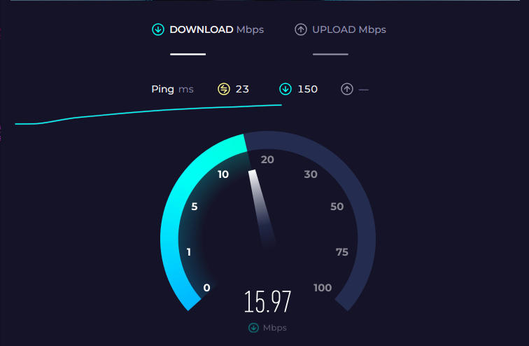 A SpeedTest.net sávszélességmérője