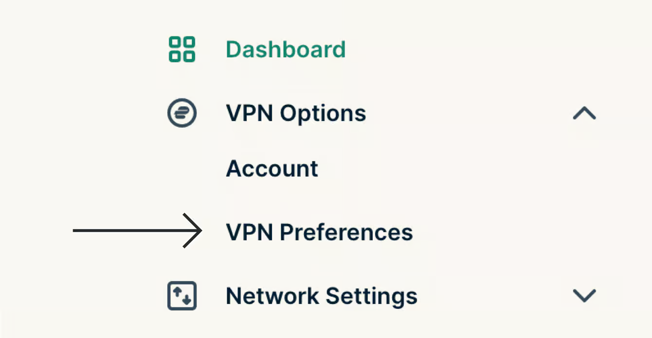 ExpressVPN webhely interfész