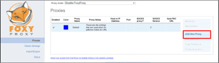 Adjon hozzá új proxyt a FoxyProxyban