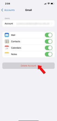 A Google-fiókok iOS-en keresztüli törlésének utolsó lépése