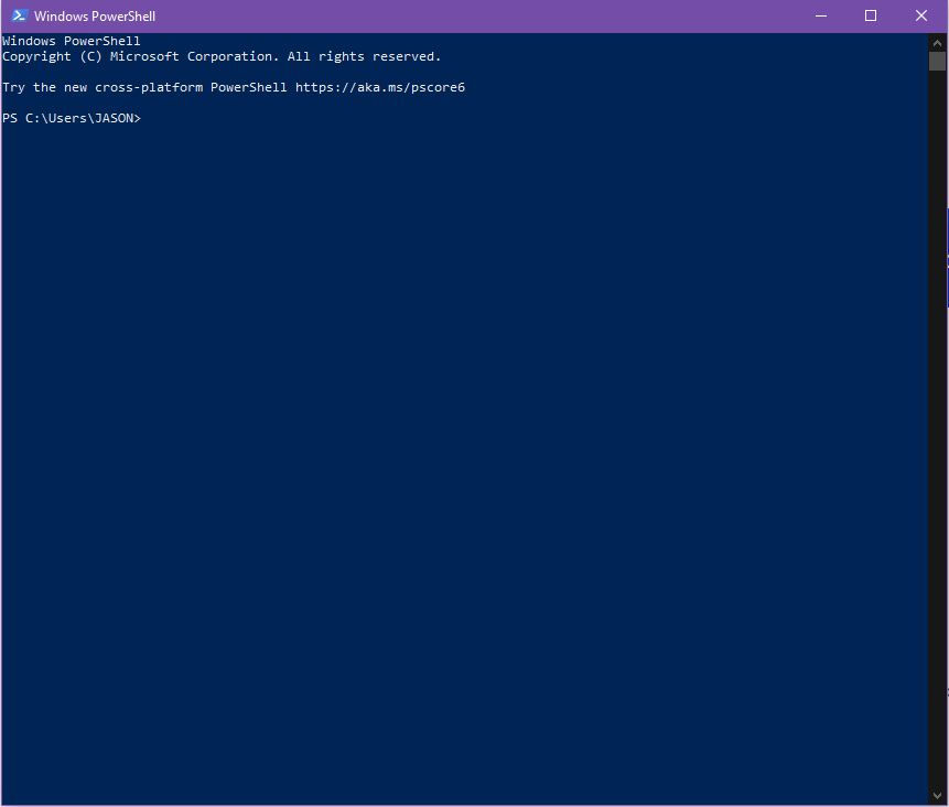 2. lépés – A Windows PowerShell használata