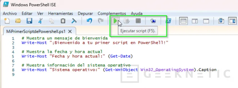 Geeketic Hogyan lehet létrehozni az első szkriptet a PowerShell 6 -ban