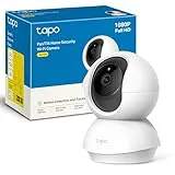 TP -LINK TAPO C200 -IP WiFi kamra 360 ° FHD 1080P Felügyeleti kamra, Éjszakai látás, valós értesítések, SD -kártyát, mozgásérzékelést, távirányítót, kompatibilis Alexa -val kompatibilis