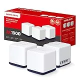 Mercusys Halo H1900G-AC1900 Mesh Wi-Fi, Dupla sáv, lefedettség 550 m²-ig, 3 × gigabites port egységenként, MU-MIMO, BeamForming, Parental Control, Smart Connect, 3-Pack